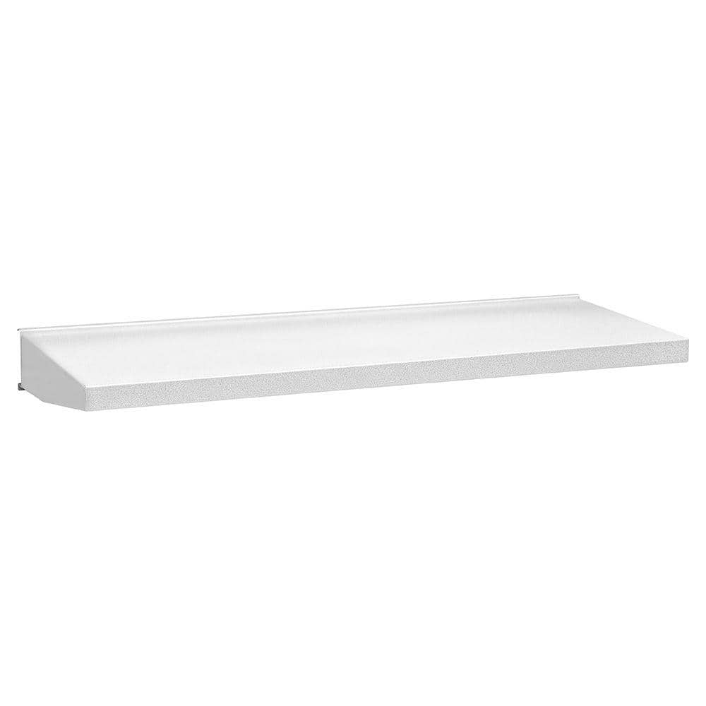 Premier Series 12 in. x 30 in. Steel Garage Wall Shelving in Hammered White - Hercitys