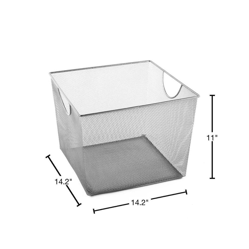 MeshWorks 30 Qt. Mesh Storage Bin in Silver - Hercitys