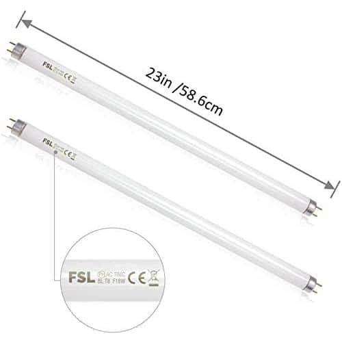 Ultraviolet Replacement Tubes for Indoor Insect Killer 40-Watt, (2-Pack, 20-Watt Each) - Hercitys