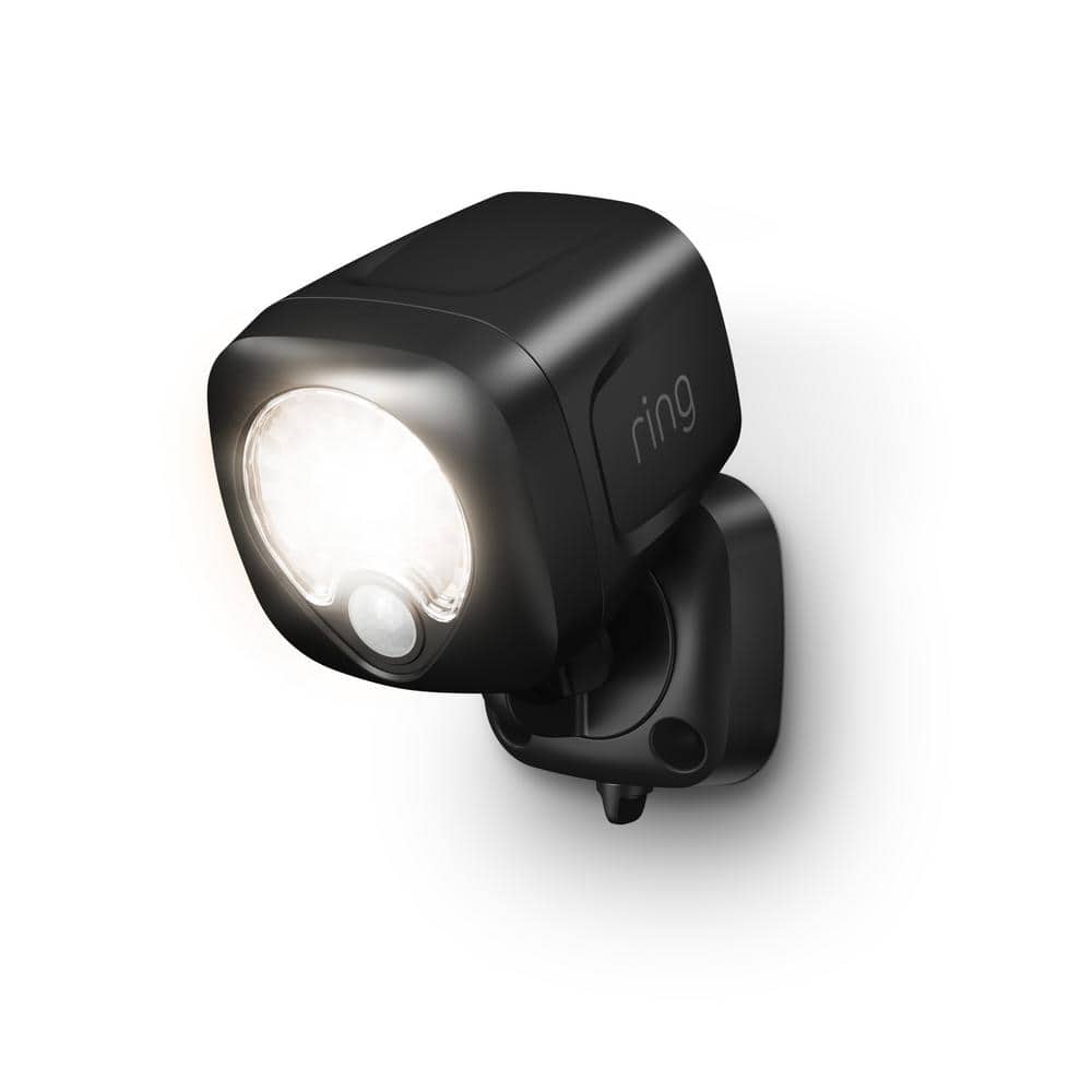 Smart Lighting Black Motion Activated Outdoor Integrated LED Spotlight Battery - Hercitys