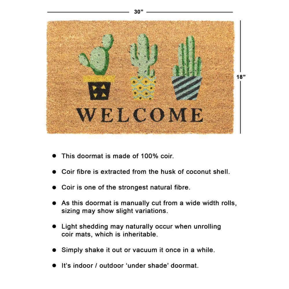 Multi Welcome Topiary 18 in. x 30 in. Doormat - Hercitys