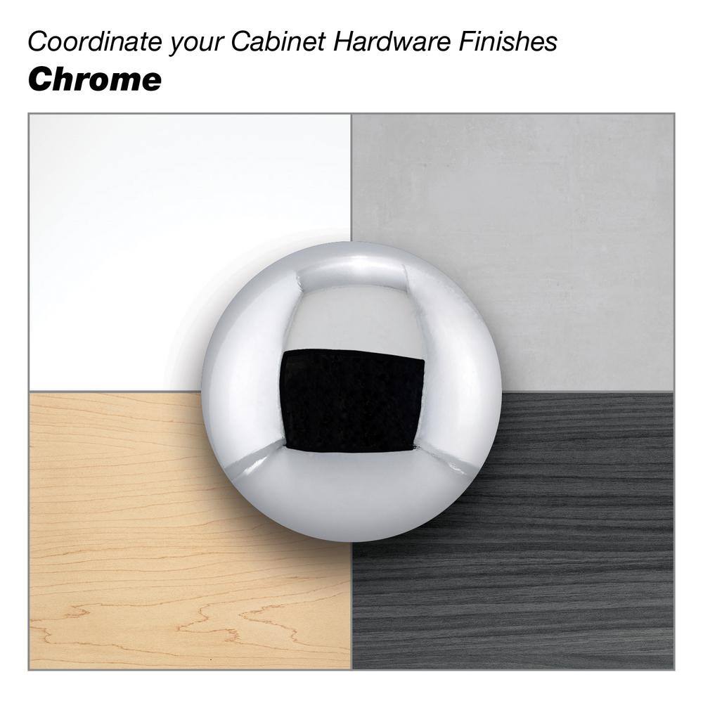 Laval Collection 1-1/4 in. (32 mm) Chrome Traditional Cabinet Knob - Hercitys