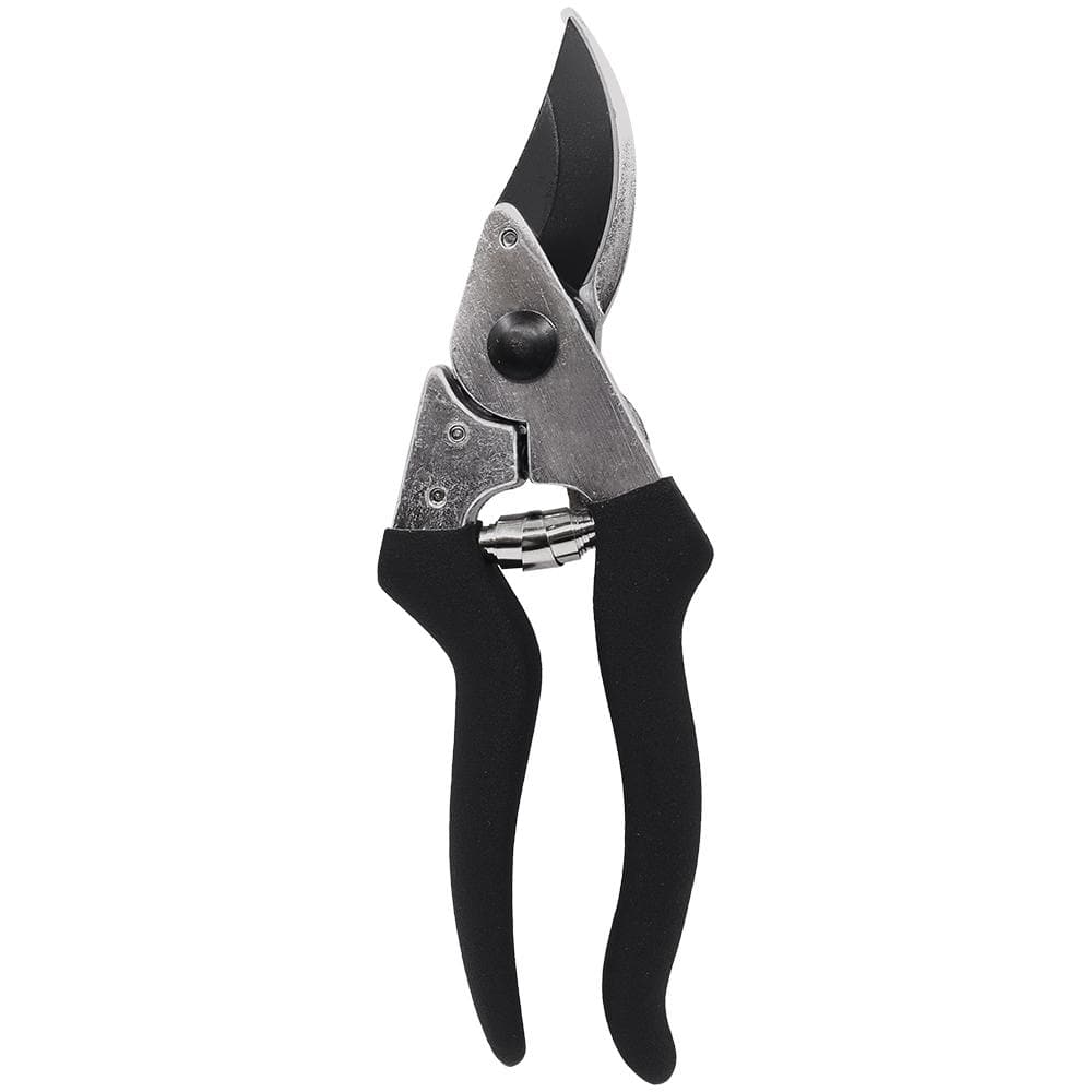8 in. Bypass Euro Steel Heavy-Duty Pruner with Black Handles - Hercitys