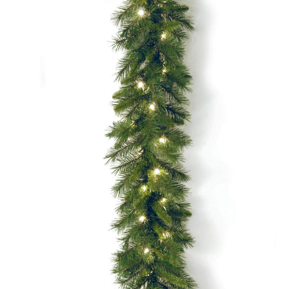 Winchester Pine 9 ft. Garland with Clear Lights - Hercitys