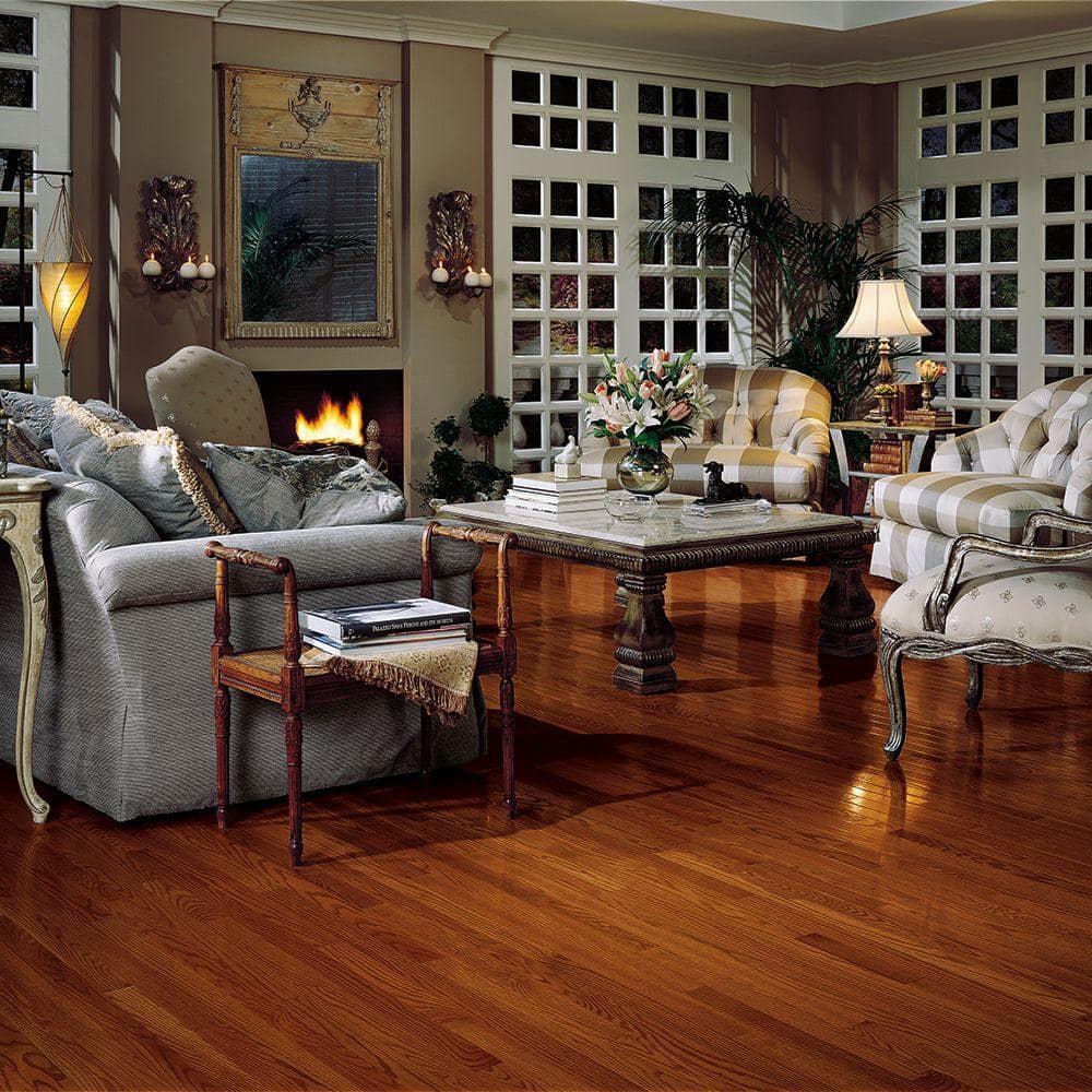 Natural Reflections Cherry Oak 5/16 in. T x 2-1/4 in. W Smooth Solid Hardwood Flooring (40 sq.ft./ctn) - Hercitys