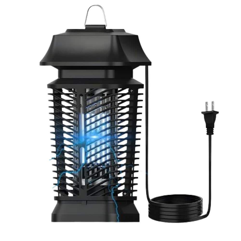 Electric Bug Zapper – Electric Blue Violet Attract Insect Light – Modern Stylish Mosquito Killer – Insect Trap in Black - Hercitys