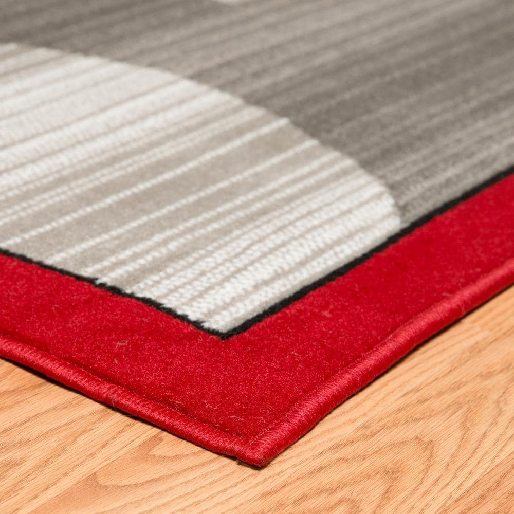 Dallas Zoom Zoom Red 5 ft. x 7 ft. Indoor Area Rug - Hercitys