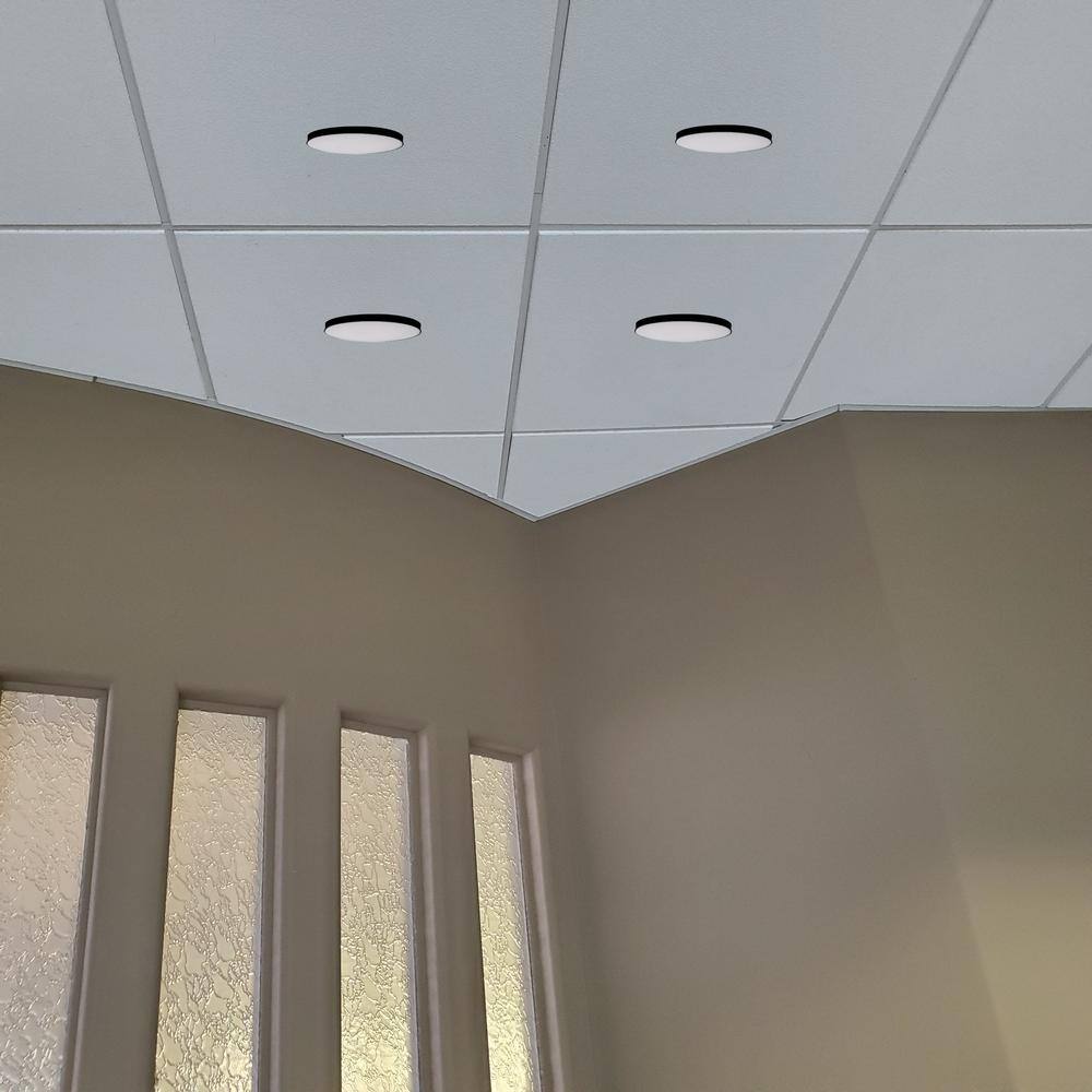 Convex 7 in. 1-Light Black LED Flush Mount - Hercitys