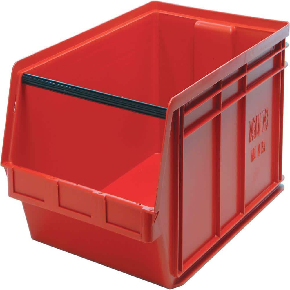 Magnum 27-Gal. Storage Tote in Red (1-Pack) - Hercitys