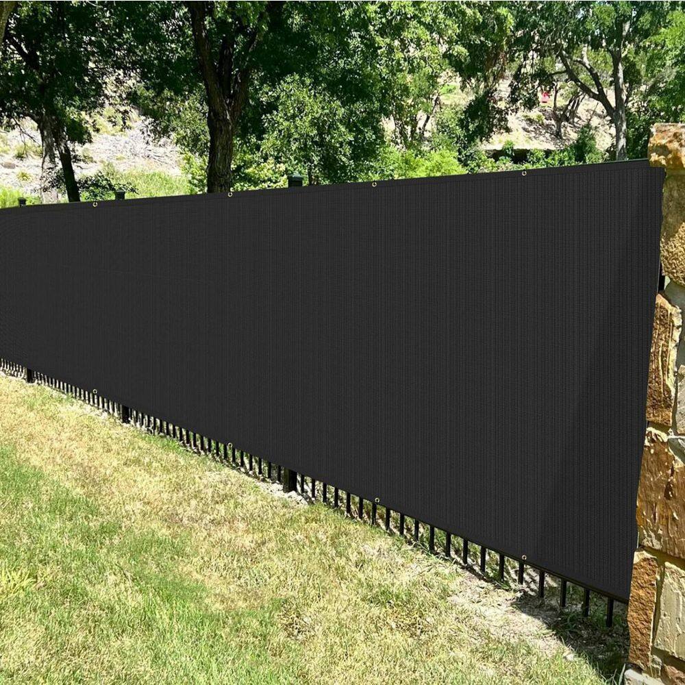 6 ft. x 50 ft. Black Polyethylene Privacy Fence Screen - Hercitys