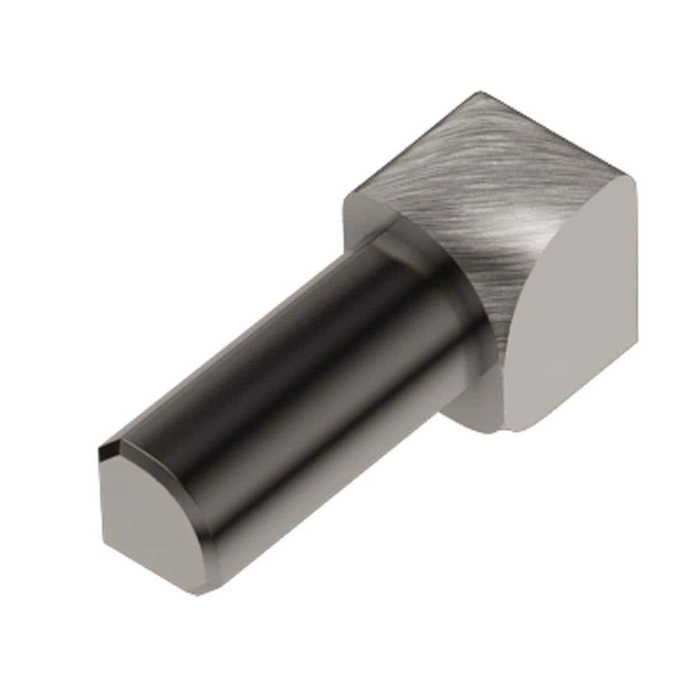 Rondec Brushed Nickel Anodized Aluminum 1/2 in. x 1 in. Metal 90 Degree Inside Corner - Hercitys