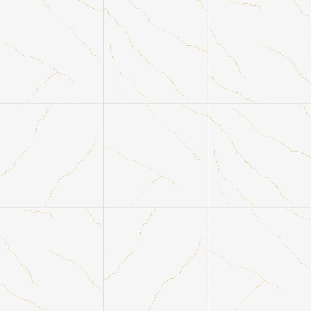 Miraggio Gold 2 cm. x 24 in. x 24 in. Matte Porcelain Marble Look Paver Tile (8 sq. ft./Case) - Hercitys