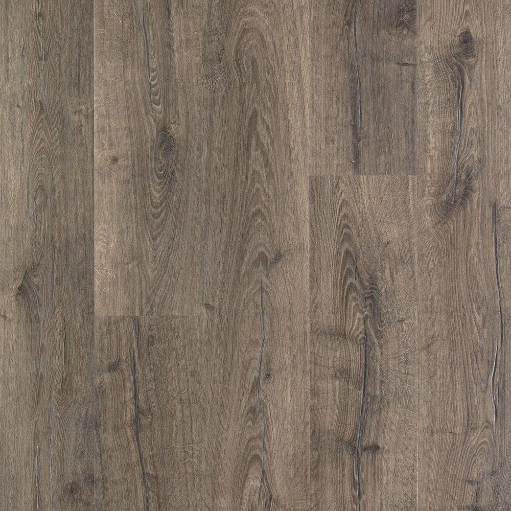 Outlast+ Vintage Pewter Oak 12 mm T x 7.4 in. W Waterproof Laminate Wood Flooring (19.63 sqft/case) - Hercitys