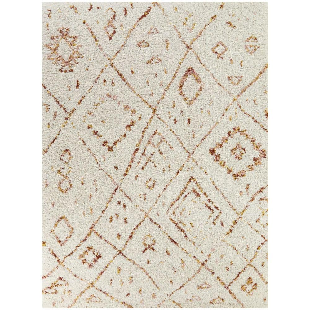 Simeon Orange 5 ft. 3 in. x 7 ft. Tribal Area Rug - Hercitys