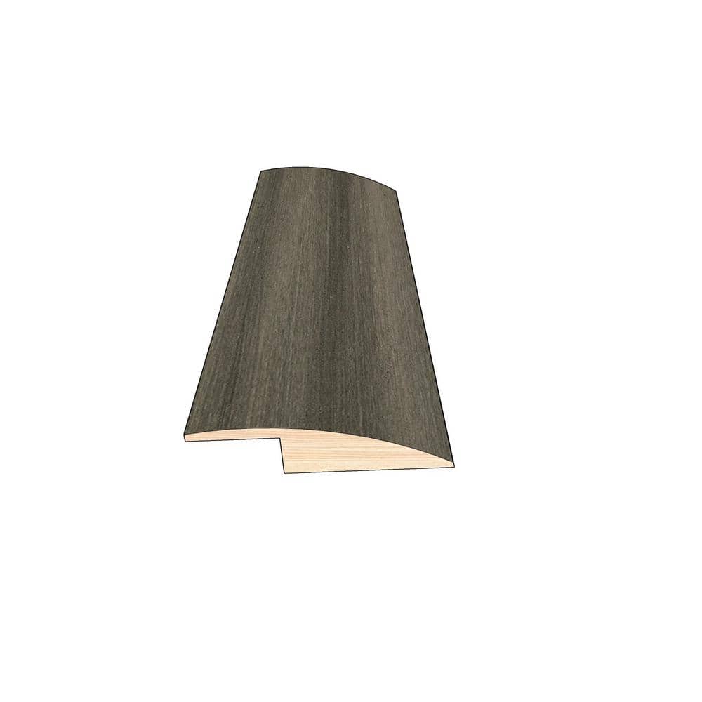 Gunmetal 0.50 in. Thick x 1.50 in. Width x 78 in. Length Overlap Reducer Hardwood Molding - Hercitys