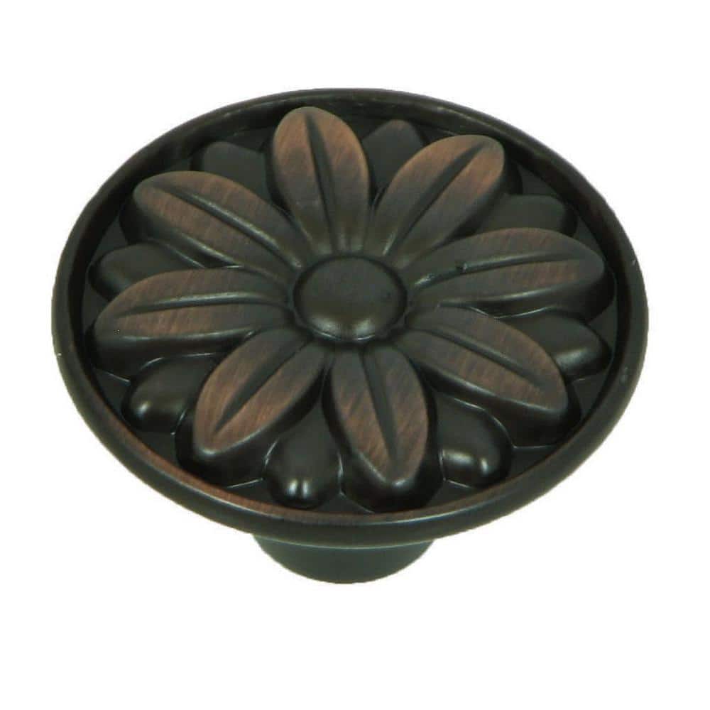 Mayflower 1-1/4 in. Oil Rubbed Bronze Round Cabinet Knob (10-Pack) - Hercitys