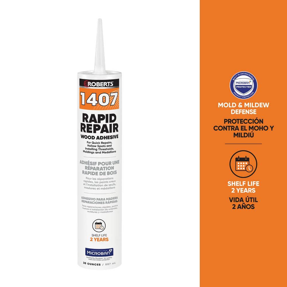Beige 30 Oz. (0.94 qt.) Rapid Repair Wood Floor Adhesive - Hercitys
