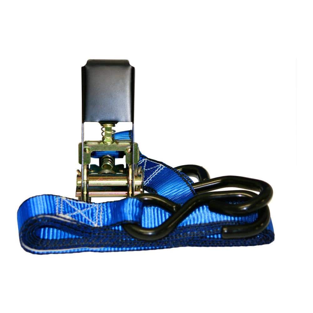Ready Pack 1 in. x 15 ft. Ratchet Tie Down Strap with 1500 lbs./S-Hook (10 per Box) - Hercitys