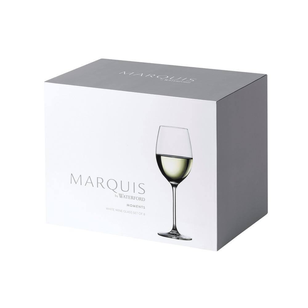 Moments 12.8 fl.oz Crystal White Wine Glasses Set (Set of 8) - Hercitys