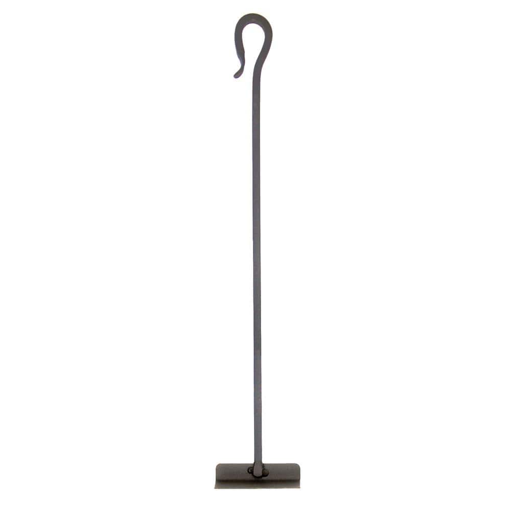 Shepherd’s Hook 28 in. Tall Fireplace Ash Hoe Tool, Graphite - Hercitys