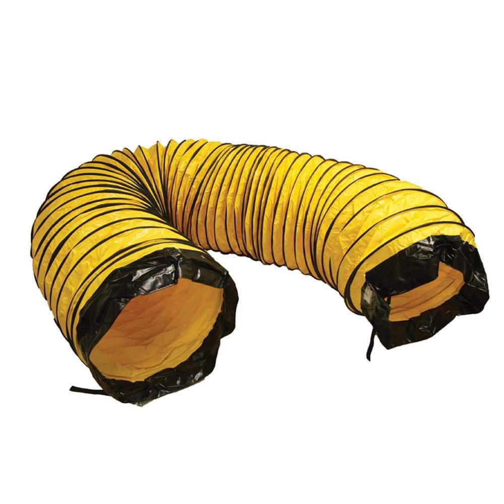 8 in. D x 25 ft. Coil Flexible Ducting Air Ventilator Yellow - Hercitys