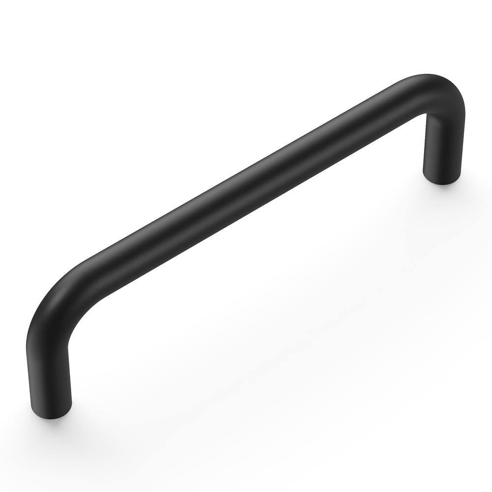 Wire Pulls Collection Pull 3-3/4 in. (96mm) Center to Center Matte Black Finish Modern Steel Bar Pull (10 Pack ) - Hercitys