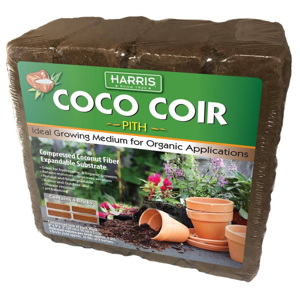 9 Gal. Expanding Coco Coir Pith (4-Brick Pack) - Hercitys