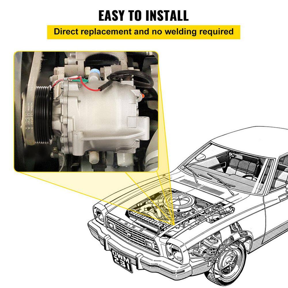 AC Compressor Clutch for Honda Civic 1.8 L 2006-2011, Air Conditioner Compressor Aluminum Alloy - Hercitys