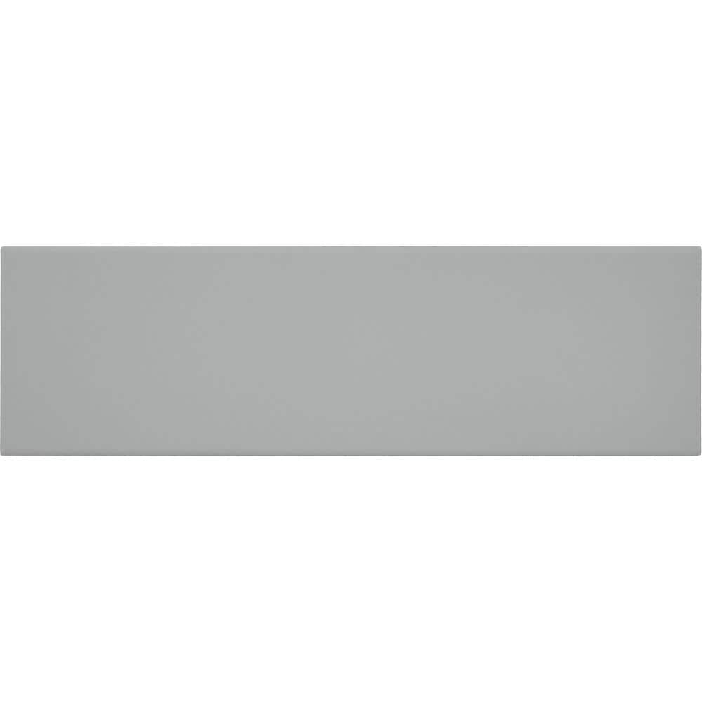 Stencil Grey 4 in. x 12 in. Glazed Porcelain Flat Floor and Wall Tile (8.72 sq. ft./case) - Hercitys