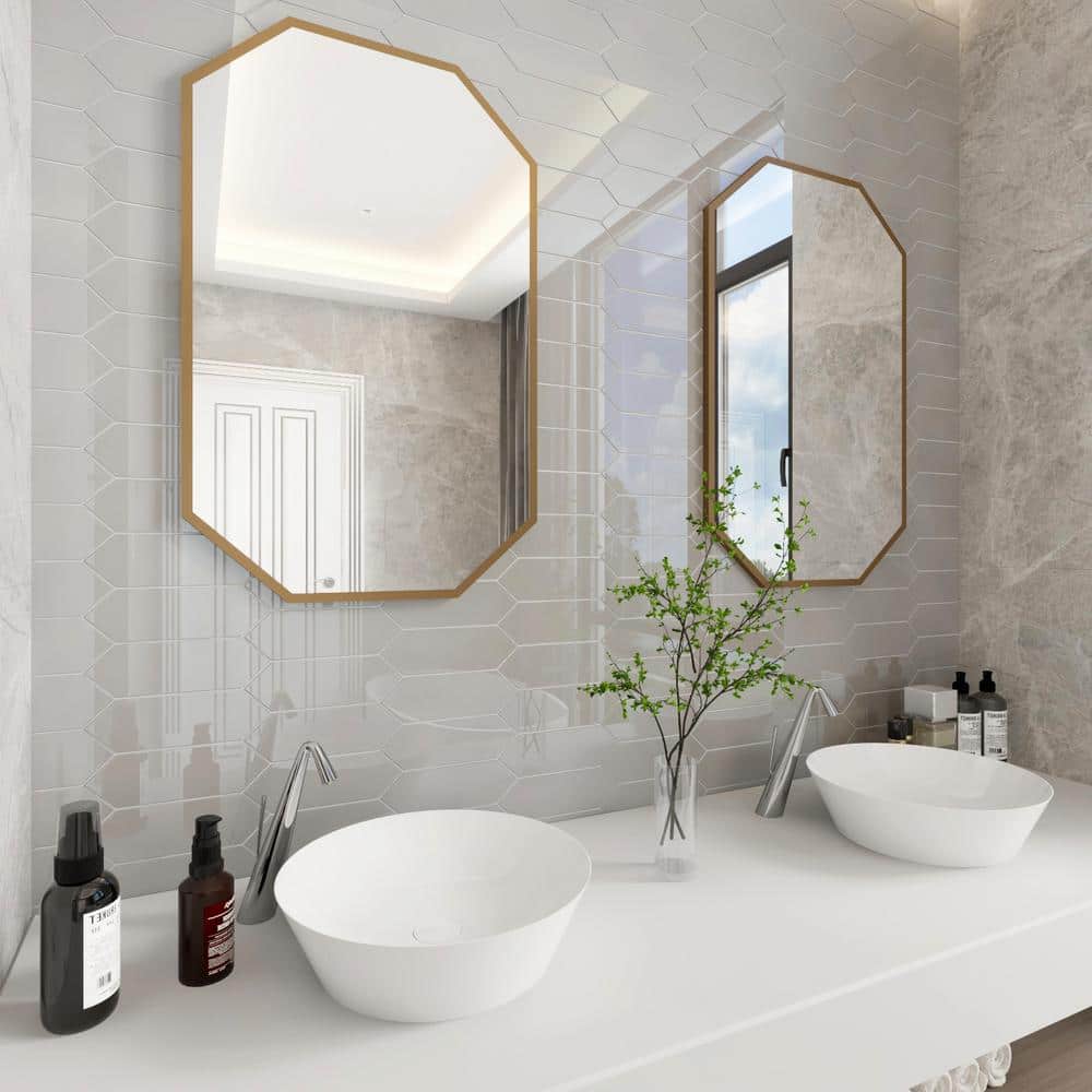 Picket Hexagon Glass Subway 3 in. x 9 in. x 6 mm Wall Tile – Light Gray (5 Piece, 5.8 sq. ft.) - Hercitys