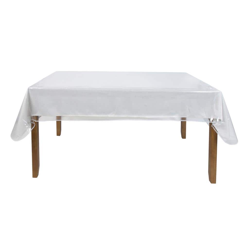 Oblong 70 in. x 132 in. Tablecloth Protector Crystal Clear - Hercitys