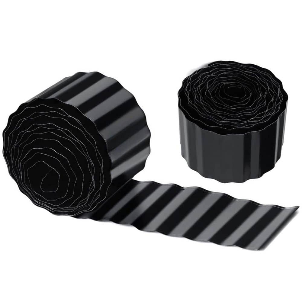 6 x 20 ft. Galvanized Steel Corrugated Metal Garden Edging for Flower Bed Lawn Vegetable Garden DIY Shape - Hercitys