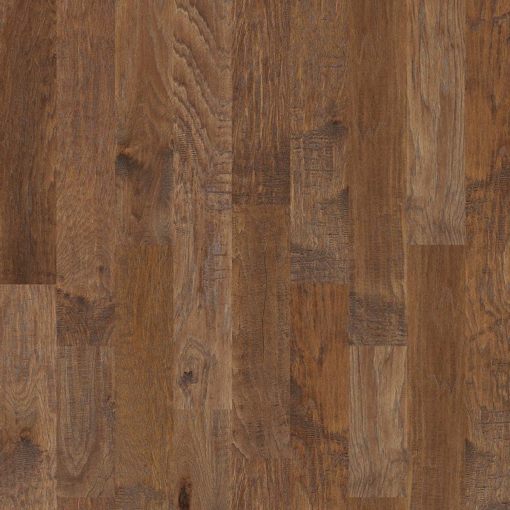 Canyon Bison Hickory 3/8 In. T X 6.3 in. W Tongue and Groove Scraped Engineered Hardwood Flooring (30.48 sq.ft./case) - Hercitys