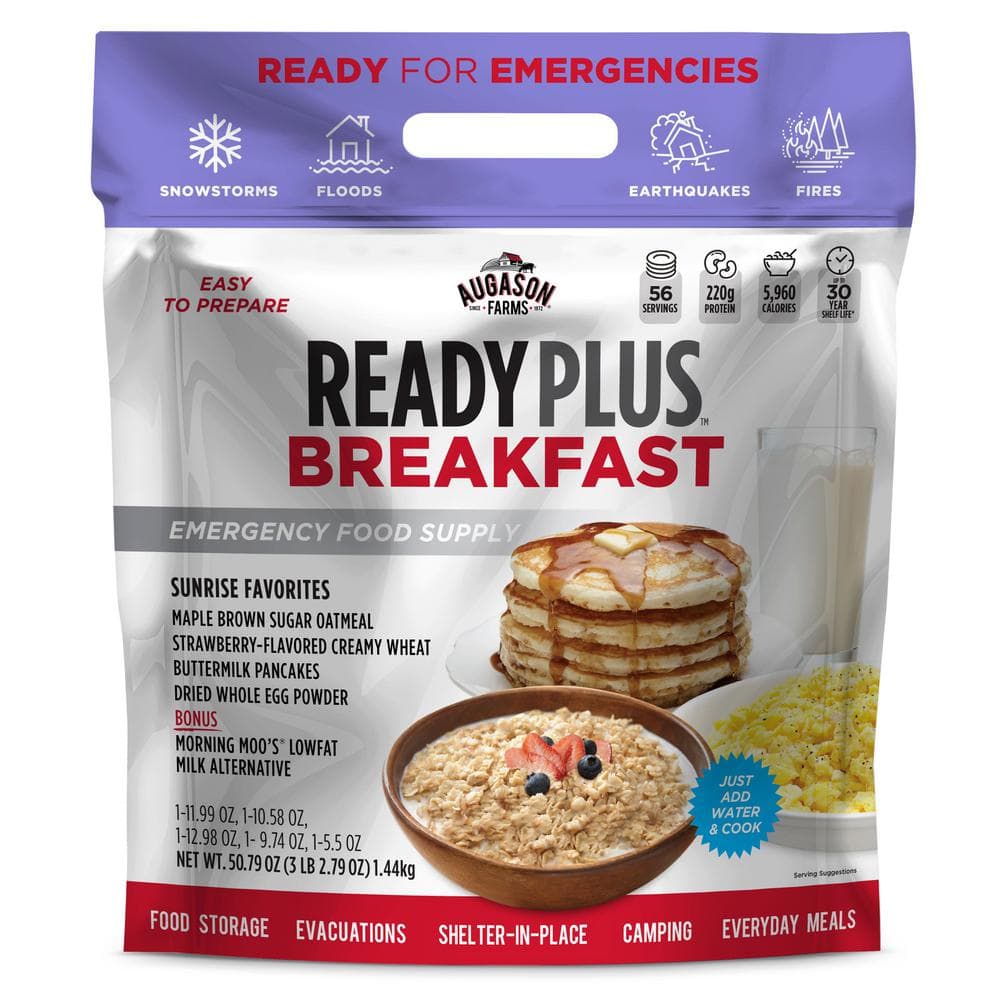 Ready Plus Breakfast Emergency Food Supply, 25-Year Shelf Life - Hercitys