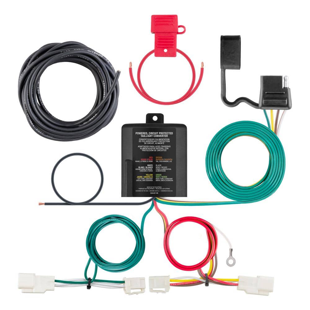 Custom Vehicle-Trailer Wiring Harness, 4-Way Flat Output, Select Toyota RAV4, Quick Electrical Wire T-Connector - Hercitys