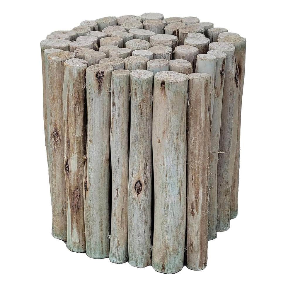 72 in. L x 12 in. H x 1.25 in. D Garden Natural Eucalyptus Wood Solid Log Landscape Edging Lawn Fence Borders - Hercitys