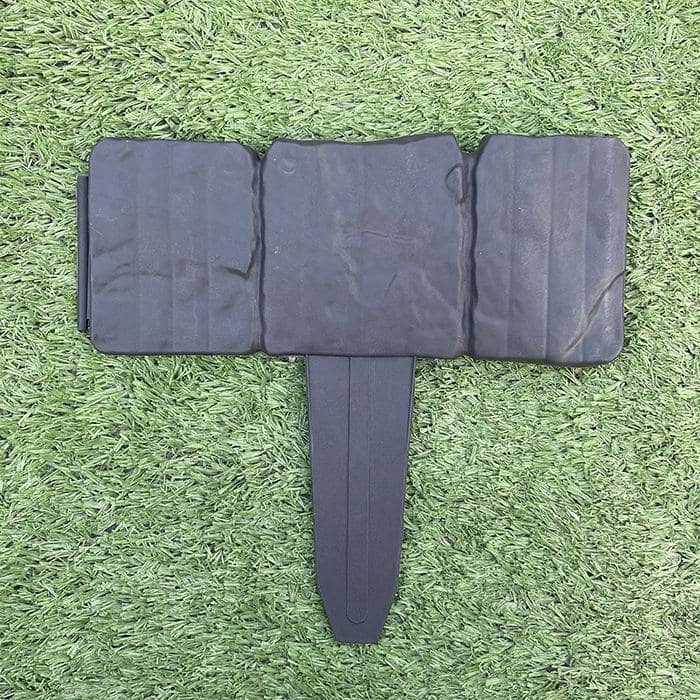 Cobbled Stone Effect Black Plastic Garden Lawn Border Edging (20-Pack) - Hercitys