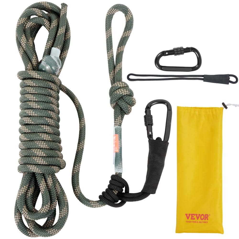 Tree Stand Safety Rope, 30 ft./91.44 m Treestand Lifeline Rope 30KN Breaking Tension, 0.6 in. Hunting Safety Line - Hercitys