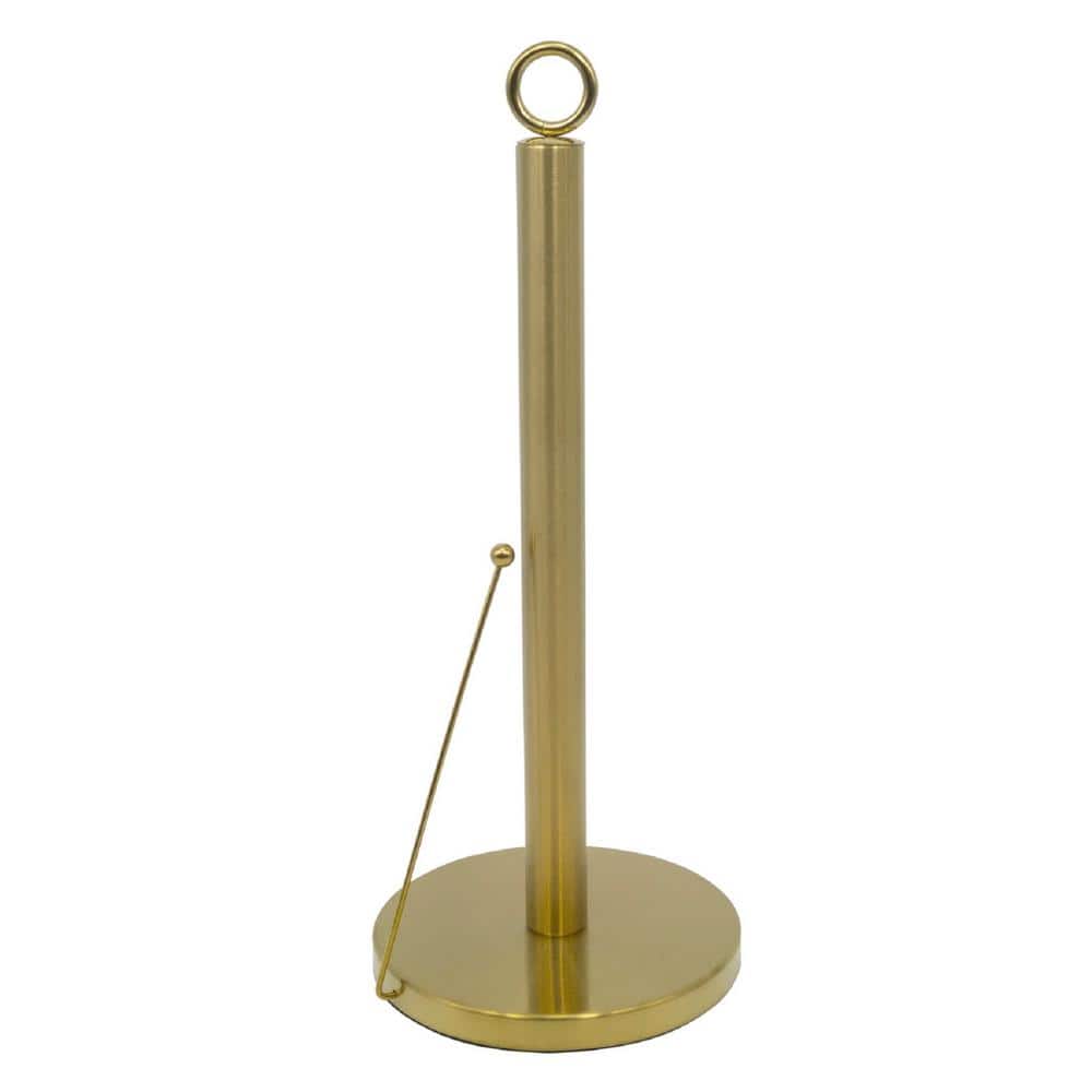 Gold Plated Stainless Steel Paper Towel W Ring Top - Hercitys