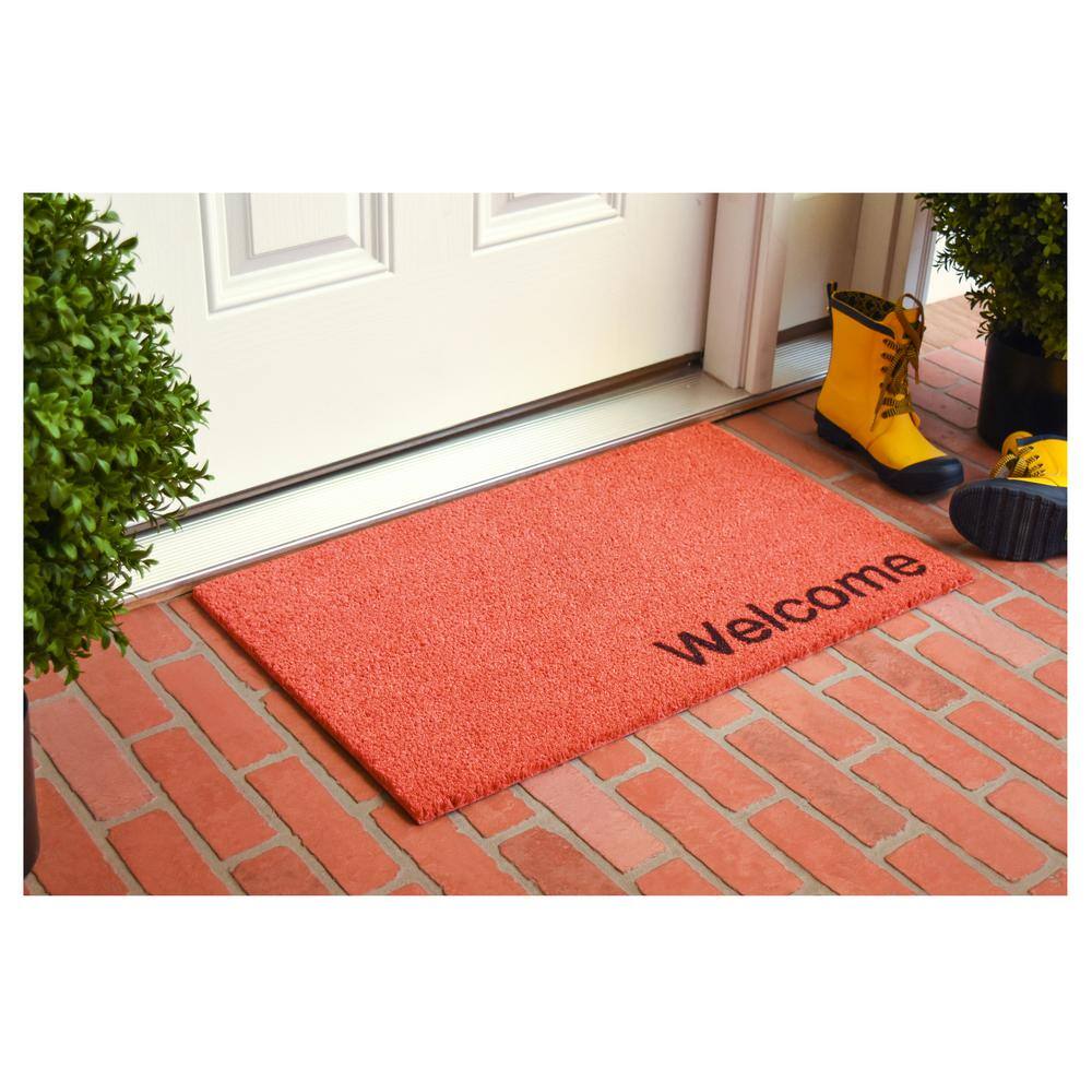 Collins Pink Pastel Welcome Doormat, 24″ x 36″ - Hercitys