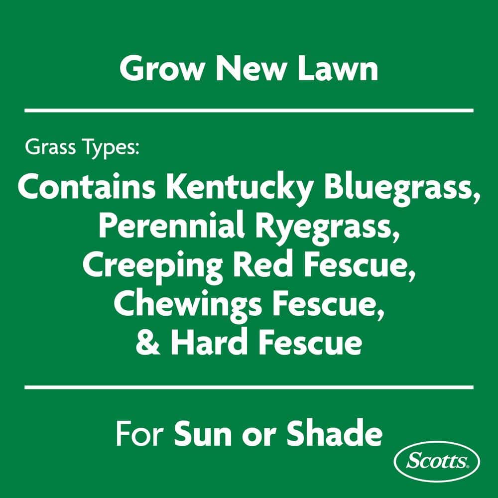 Turf Builder 5.6 lbs. Grass Seed Sun & Shade Mix with Fertilizer and Soil Improver Thrives in a Variety of Conditions - Hercitys