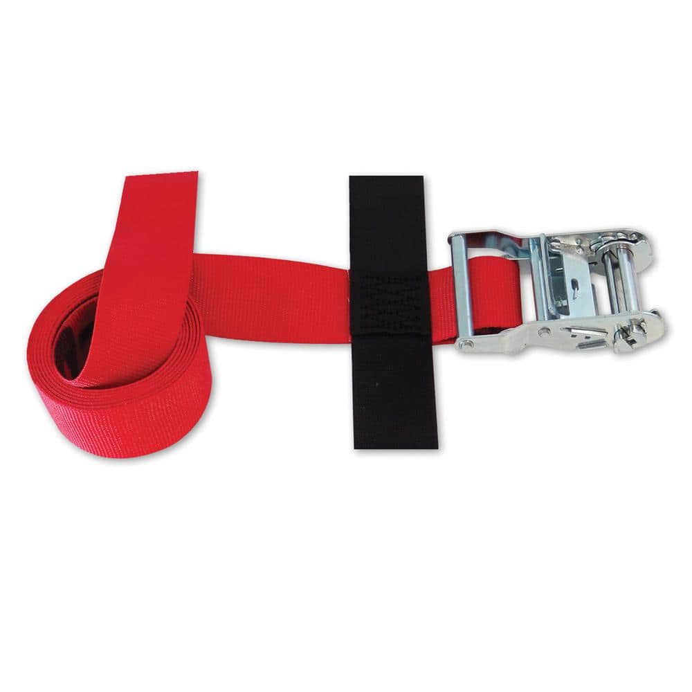 8 ft. x 2 in. Cinch Strap with Ratchet in Red - Hercitys