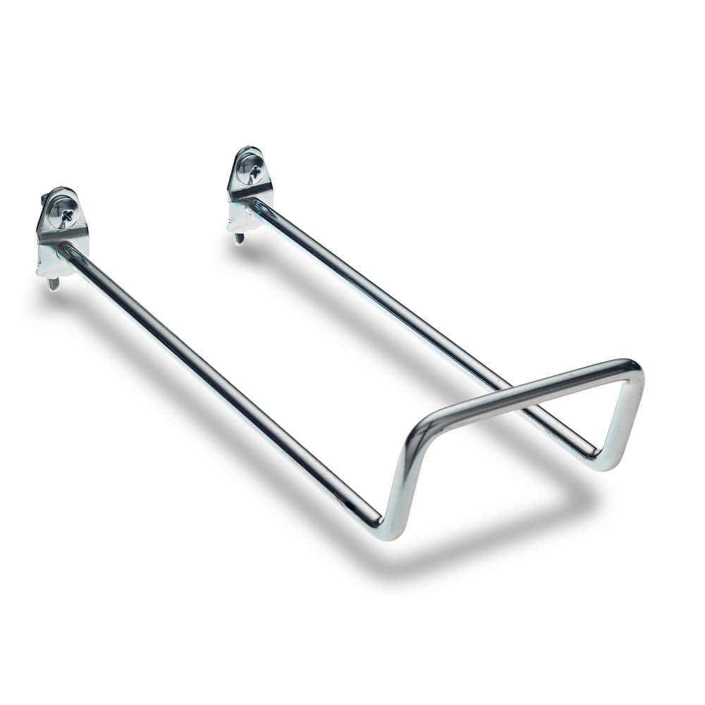 8in. 30 Degree Bend 2-3/4in. I.D. Zinc Plated Steel Double Closed End Loop Pegboard Hook (5-Pack) - Hercitys