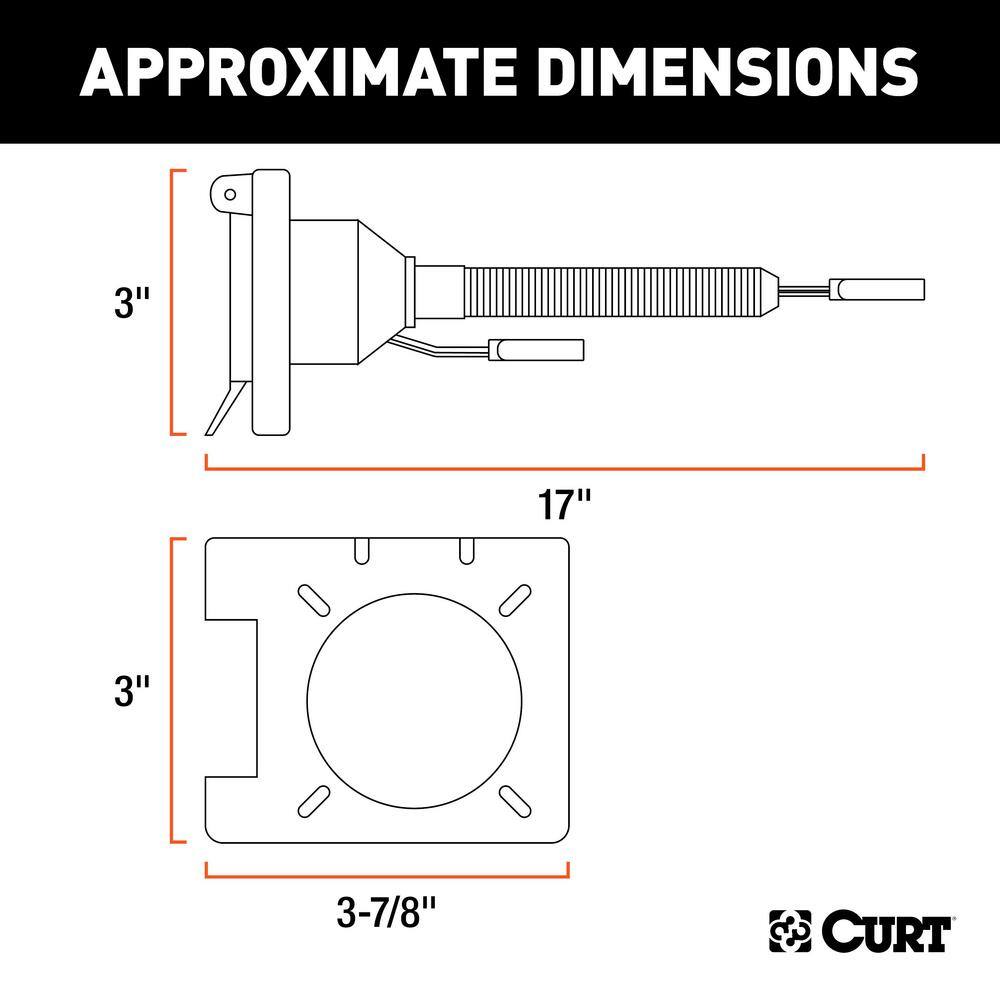 Dual-Output Electrical Adapter (Adds 7-Way RV Blade to 4-Way Flat) - Hercitys