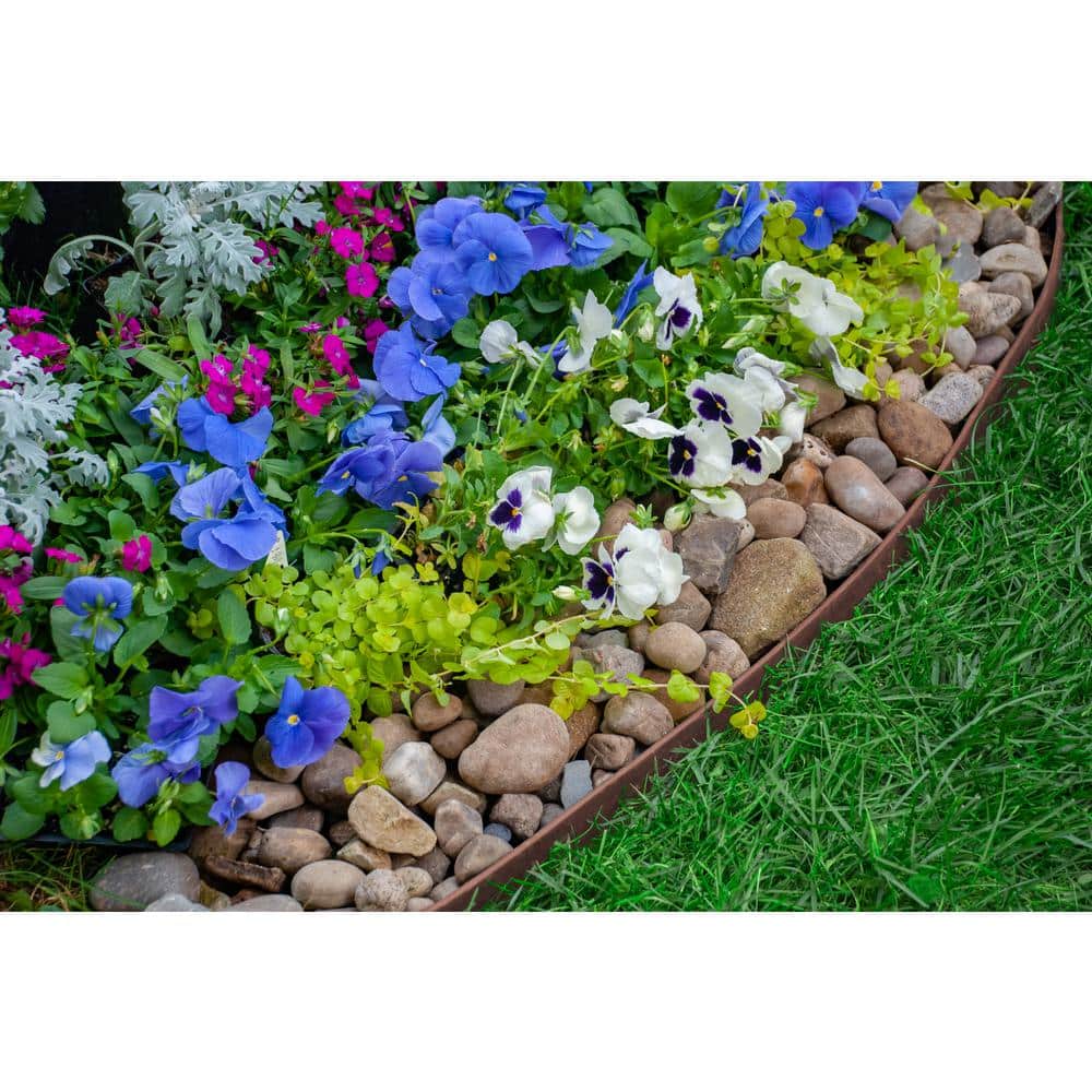 75 ft. L x 2.5 in. W x 1.7 in. H Commercial Grade Brown Plastic No-Dig Edging Kit - Hercitys