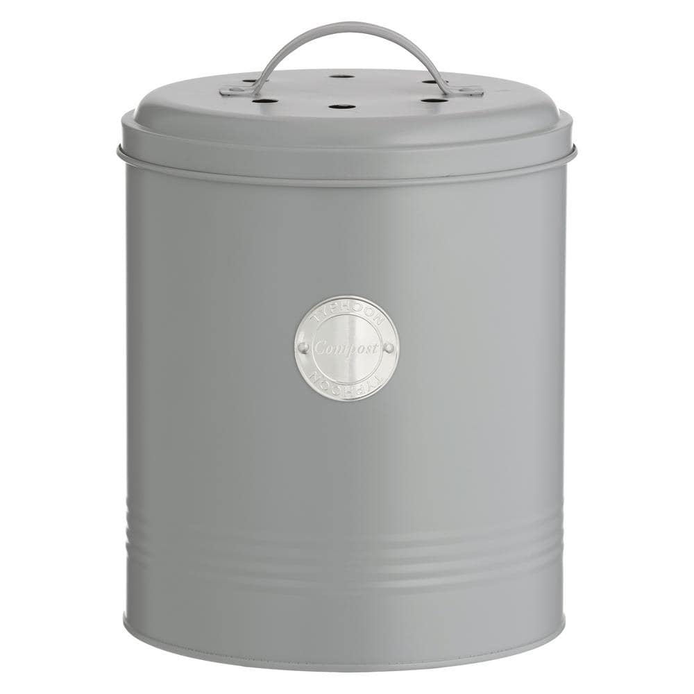 Living Grey Coated Steel Compost Caddy - Hercitys
