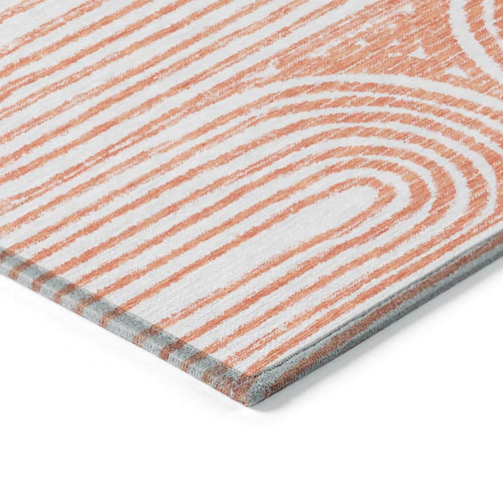 Chantille ACN540 Salmon 5 ft. x 7 ft. 6 in. Machine Washable Indoor/Outdoor Geometric Area Rug - Hercitys