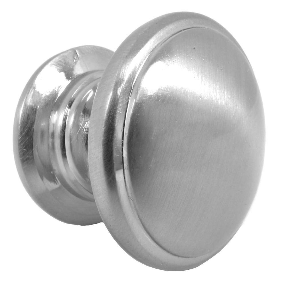 Saybrook 1-1/4 in. Satin Nickel Round Cabinet Knob (10-Pack) - Hercitys