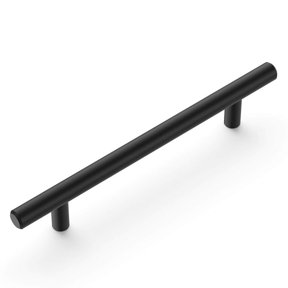 Bar Pulls 5-1/16 in. (128 mm) Center-to-Center Matte Black Finish Cabinet Pull (10-Pack) - Hercitys