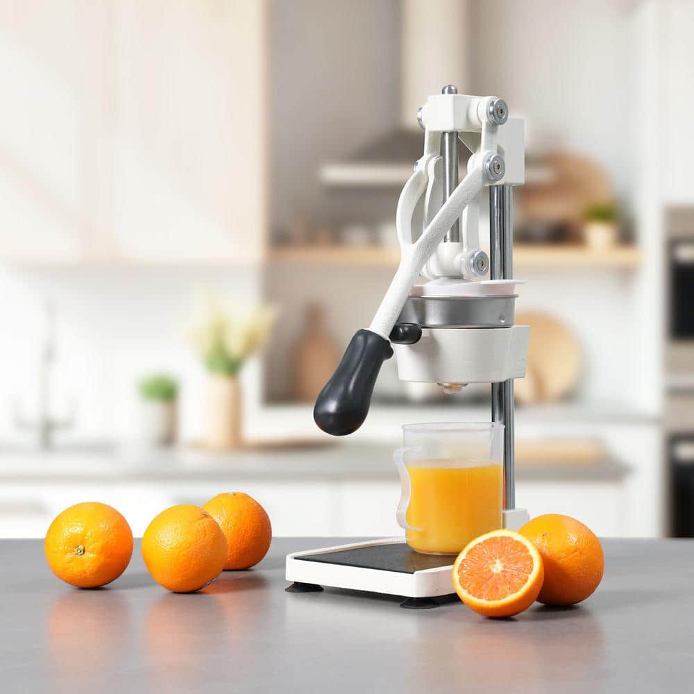 Stainless Steel White Manual Hand Press Orange Juicer Machine - Hercitys